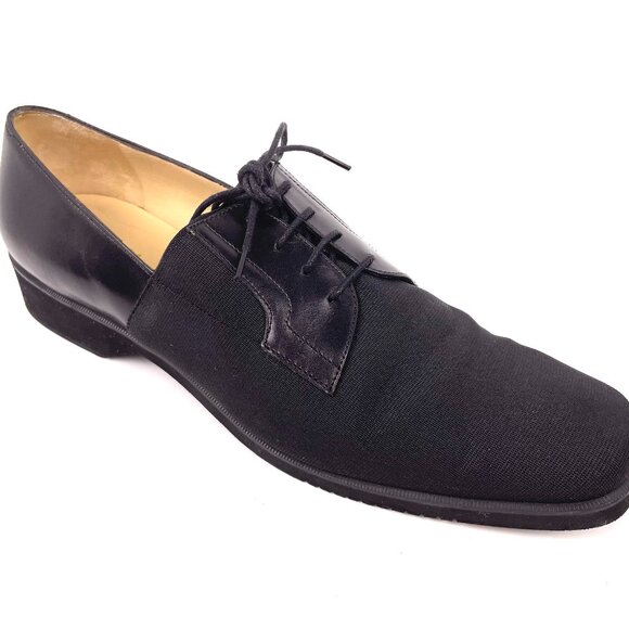 Salvatore Ferragamo Women's Loafers Leather/Fabric Black DP5032B Size 9B - Picture 4 of 13